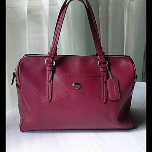 Coach cranberry large satchel